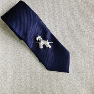 Schnauzer miniatura tie clip